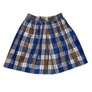 J.Crew Collection Silk Plaid Taffeta With Pockets Sz 2